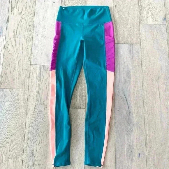 Fabletics power hold on the go high waisted legging dark jade wild nectar fiesta - Picture 4 of 7